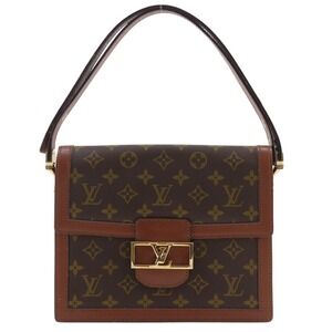 LOUIS VUITTON Authentic Brown Monogram Canvas Dauphine Shoulder Bag